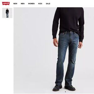 Levi's Men's 527 Slim Bootcut Dark Wash Stretch Jeans W38 L32 38/32